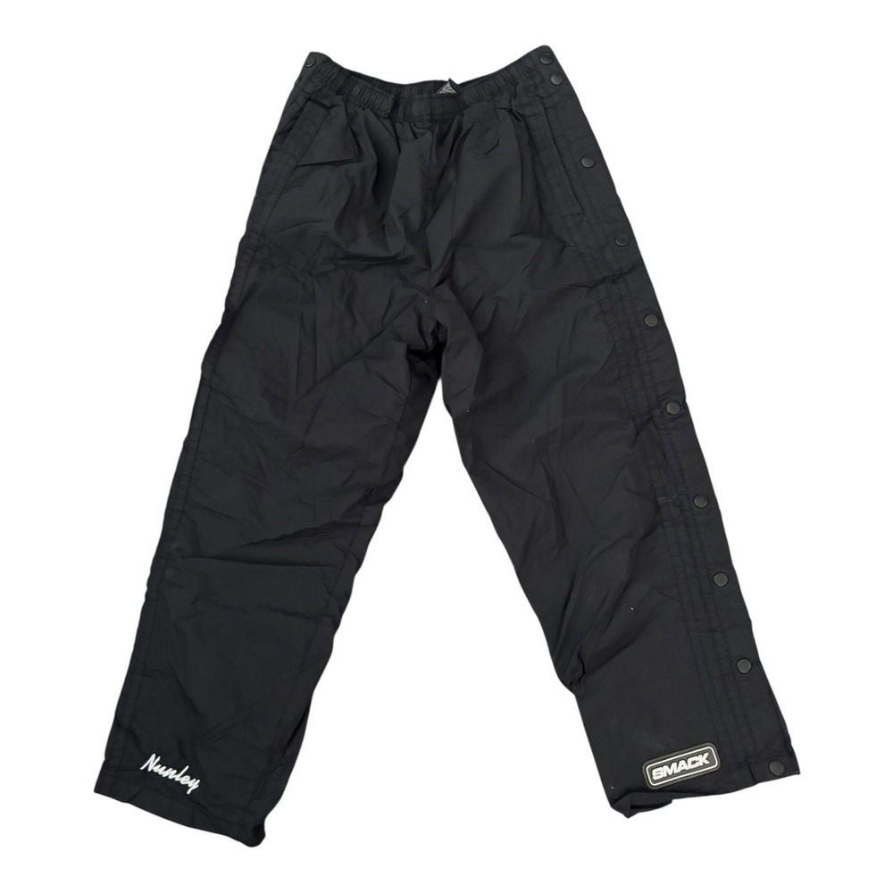 Y2K Smack Tearaway Pants Snap Side Black Warm Up Basketball Kids Size L